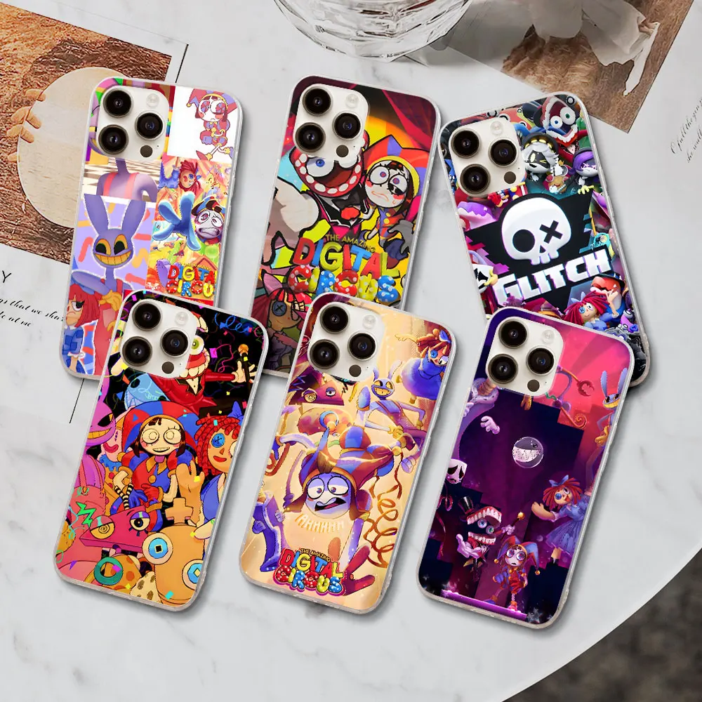 The Amazing Digital Circus Jax Case for iPhone 11 15 Plus 13 12 Mini 7 8 X XS XR 14 Pro Max TPU Transparent Soft Phone Cover