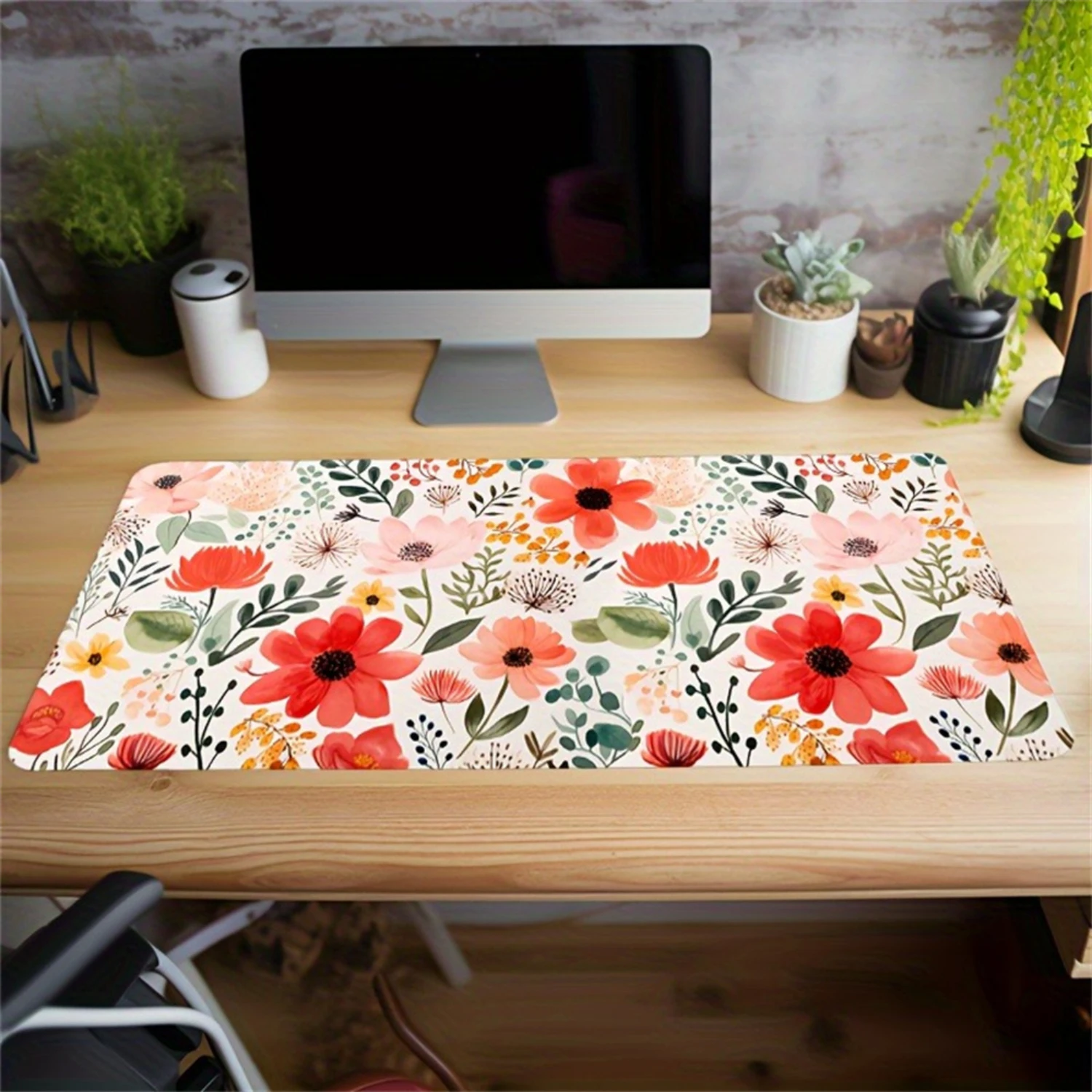 

Extended Gaming Mouse Pad, XL Large Keyboard Mouse Mat Desk Pad with Stitched Edges, Non-Slip Base Mousepad for Office Work, 35
