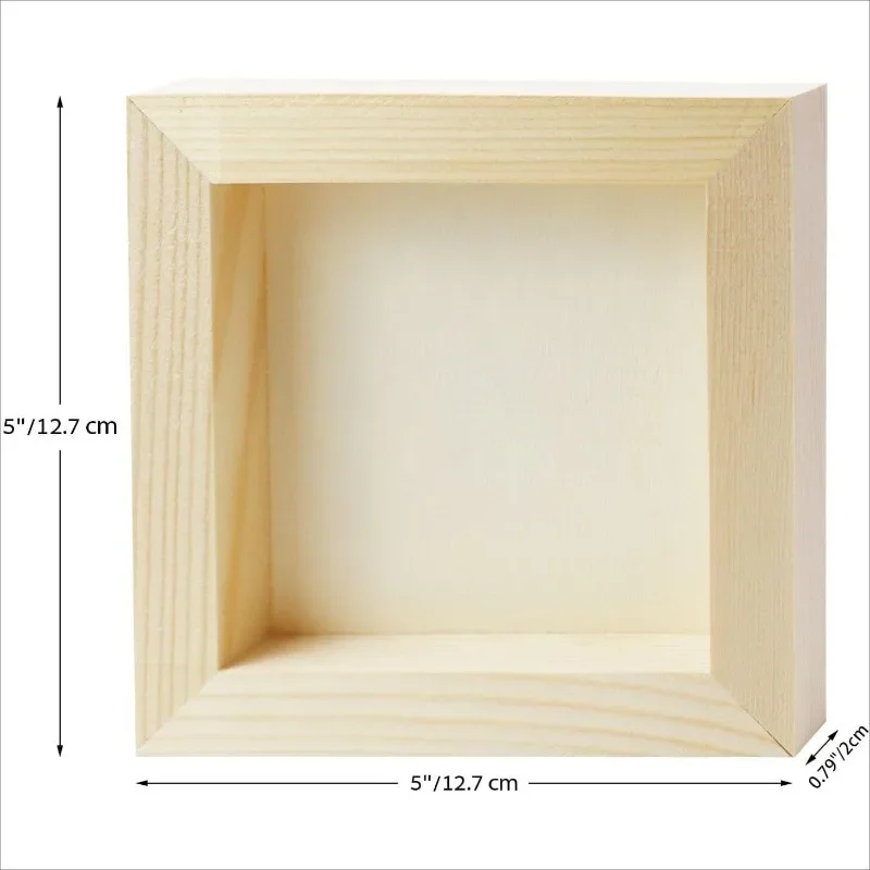 10 Pack DIY Wooden Photo Frame Craft Set Creative Clay Painting Decorative Frames for Home Decor Art Projects Photo Display Gift
