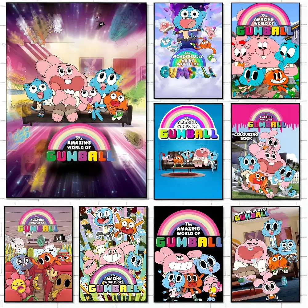 The Amazing World of Gumball Poster Poster HD Print Unframed Heartwarming Style Wall Art Home For Living Room Bedroom Decor
