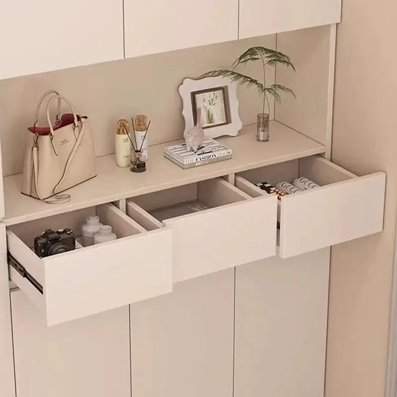 Solid wood entrance shoe cabinet, extra-large entryway shoe cabinet, home entrance, entryway storage cabinet, integrated
