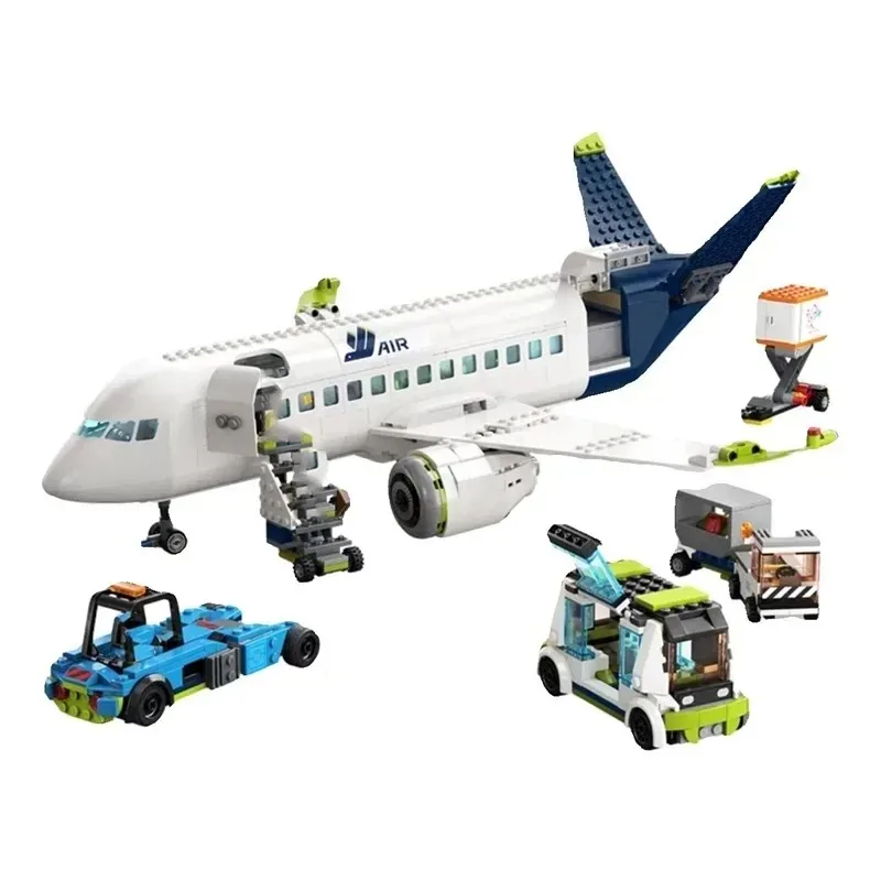 Hot Toys Passenger Airplane  Bricks City Aircraft Plane Constructor Compatible Legoing 60367 Toys Kids Christmas Gift