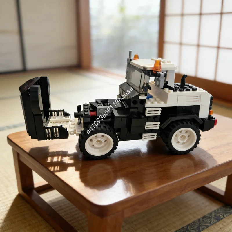 

275 деталей MOC: Среднеразмерный трактор, модель городского строительства, конструктор, сборная модель, подарок на Рождество, развивающая игрушка, креативный набор для творчества