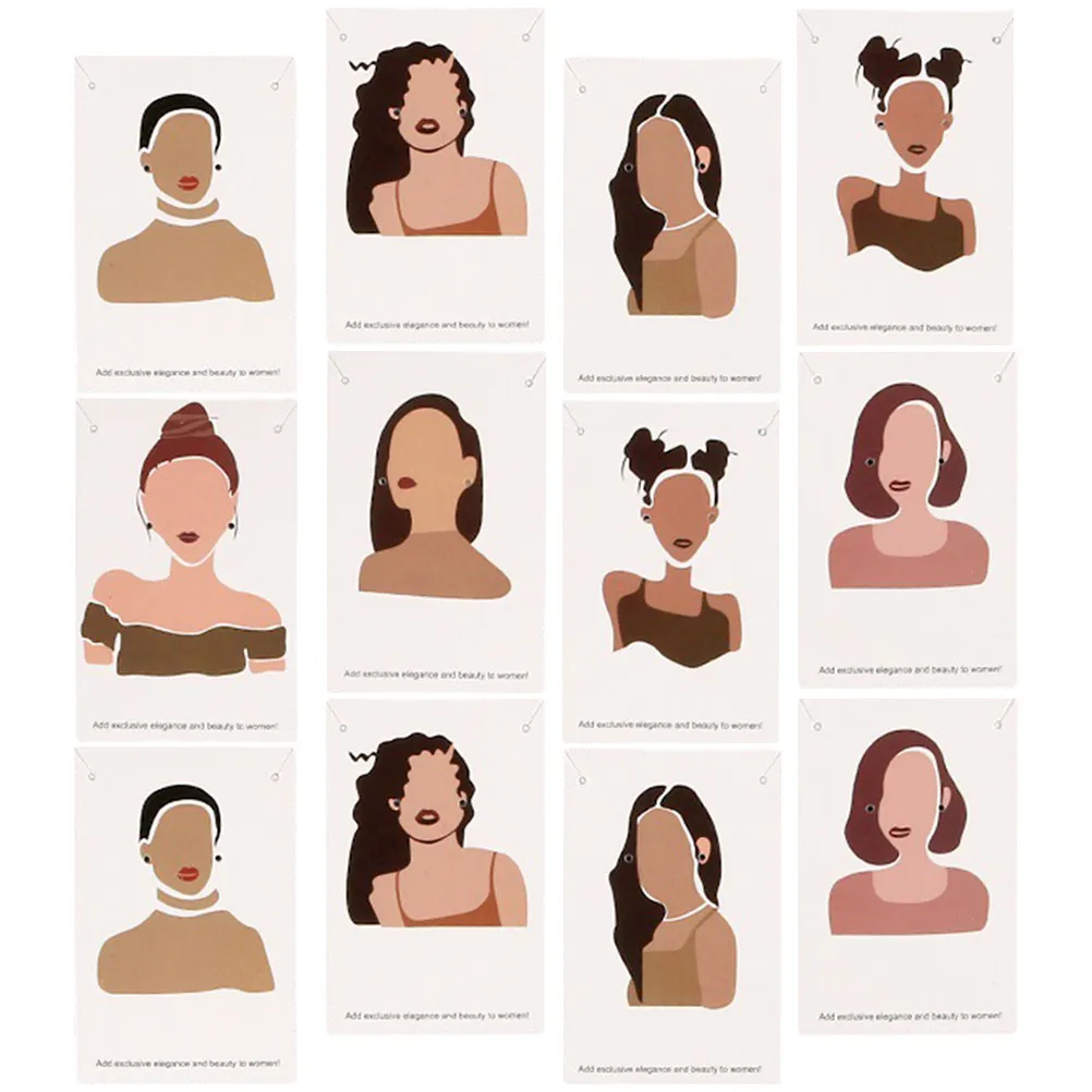 

100Pcs Earring Cards Paper Display Cards for Selling Ear Studs Necklace Holder Jewelry Organizer Storage Packaging