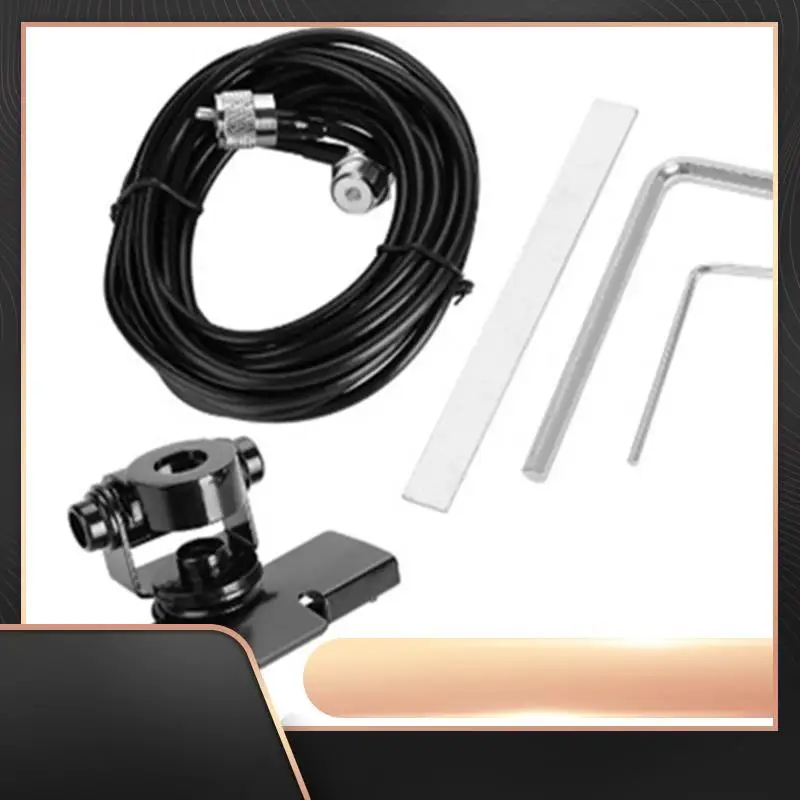 

RB-400 Mobile Antenna Mount Bracket Clip With 5M Extension Coaxial Feeder Cable For Baofeng/TH-9800/TH-7800 Easy Install