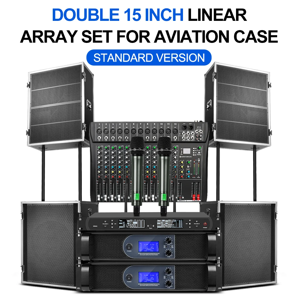 LS15 Dual 15 Inch 2 Channels Sound System Speaker With Professional Audio for Stage Performance