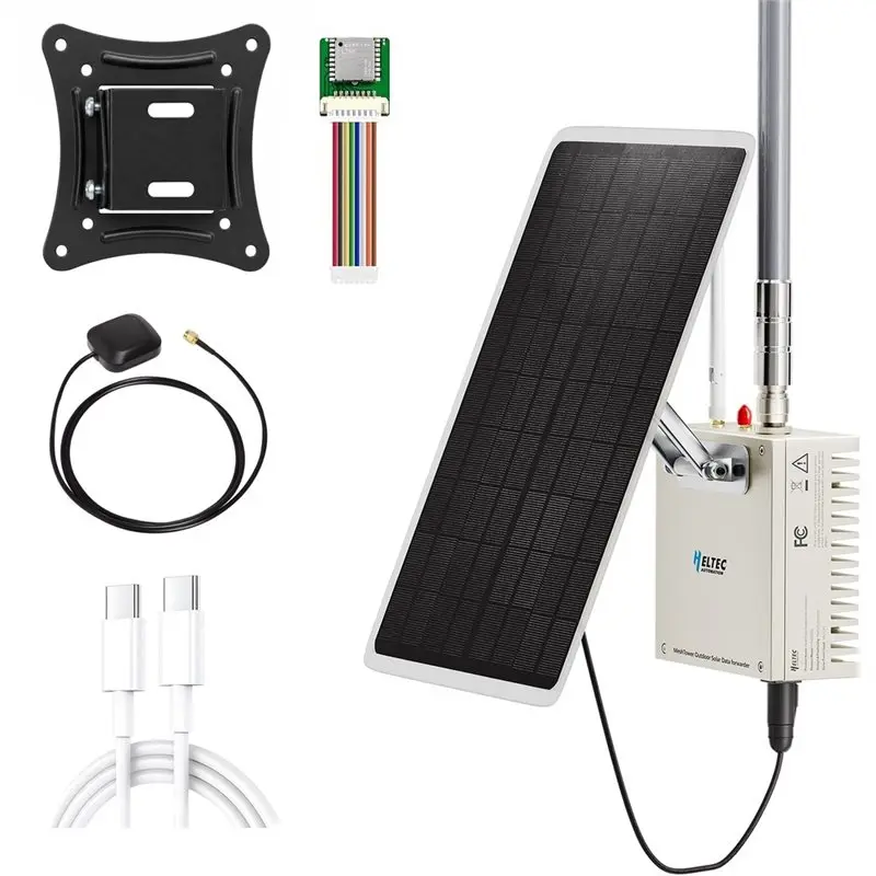 Meshtower V2 30Dbm Outdoor Solarpanel NRF52840 3x2800mAh Lithium-Batterie IP65 Wasserdichter BLE Lora-Knoten für Meshtastic