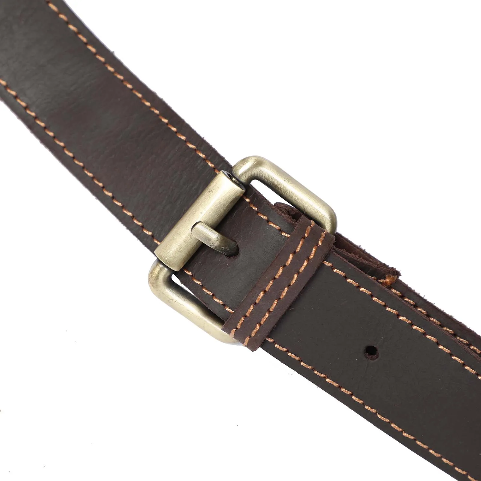 S.WORKER Vintage Echtleder Herren 11" Messenger Bag Umhängetasche Crazy Horse Rindsleder Schultertasche Top-Layer Mode – Detail 11