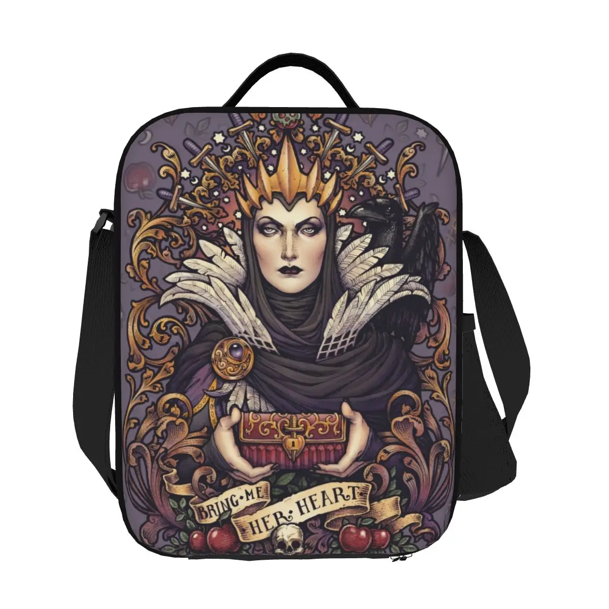 Custom Bring Me Her Heart Witch Thermal Insulated Lunch Bags Women Halloween Lunch Tote for Work School Storage Bento Food Box