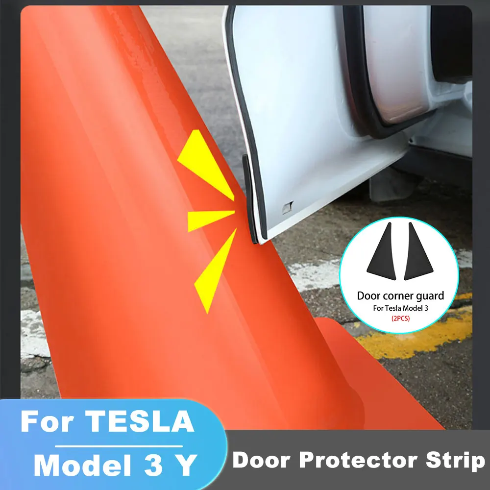 For Tesla Model 3 Model Y Car Door Protector Strip Guard Scratch Protector Crash Blade Anti-collision Auto Accessories