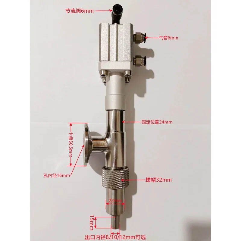 

Filling machine accessories, filling head with blow-back suction and anti-drip filling head