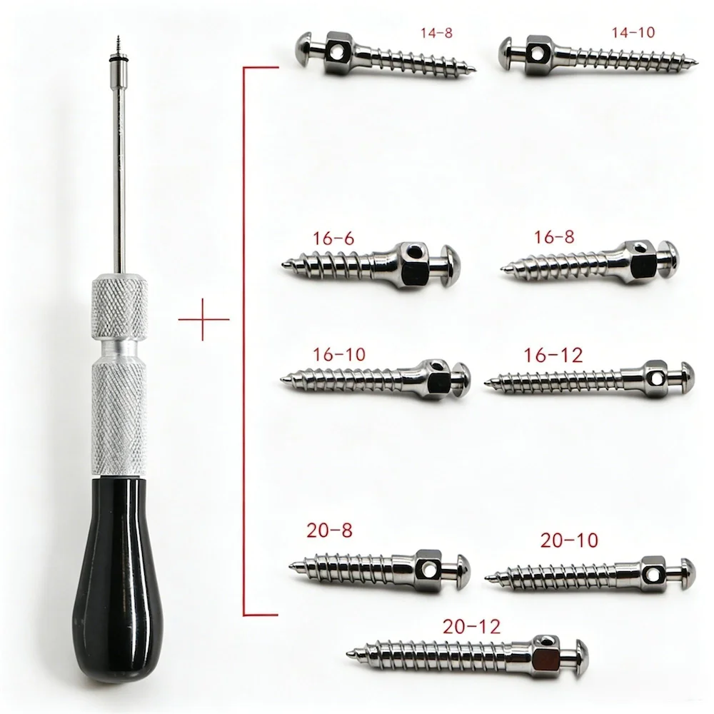 10Pcs Orthodontic TAD System – Self-Drilling Titanium Mini Implants for Bone Anchorage, Value Kit