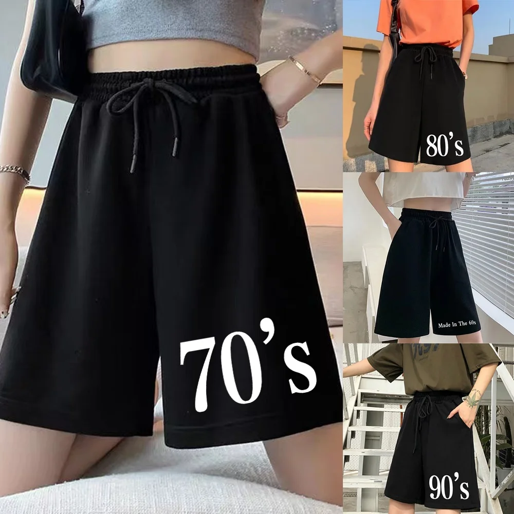 

Fashion Women's Shorts Clothing Loose Student Cropped Trousers Personality Era Printing Series Harajuku Street Women's Shorts