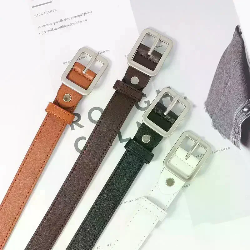 사각 버클 PU 가죽 벨트 여성용 부드러운 허리 스트랩 - Leather Work Jeans 리뷰 및 가격