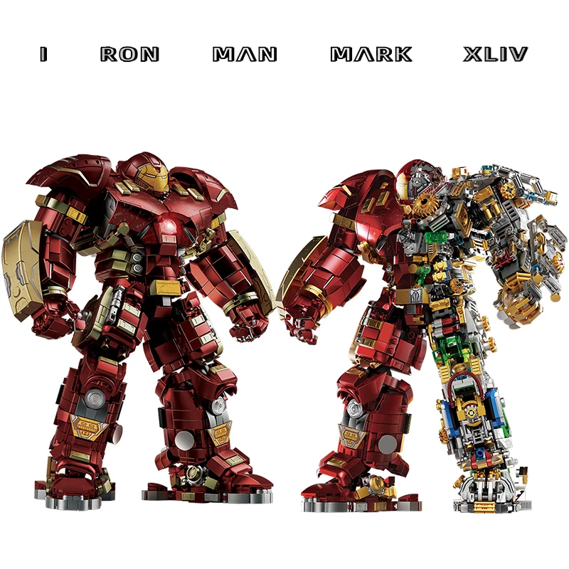 

Супергерой Marvel Iron Man Hulk Mech, строительные блоки, Мстители, Халкбастер, боевая броня, кирпичи, классическая модель супергероя, игрушки