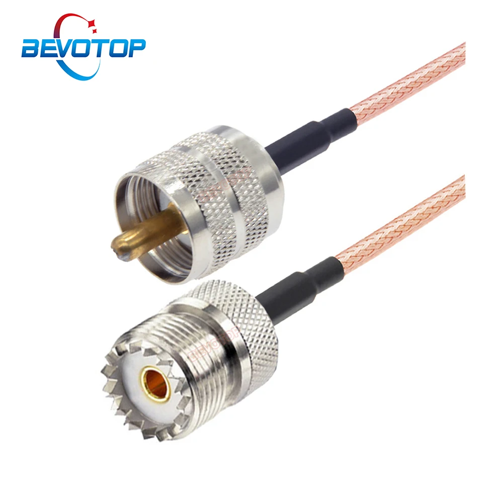 PL259 UHF Male to UHF Female SO239 Jack RG316 Cable Low Loss 50 Ohm RF Coaxial Extension Jumper Pigtail CB HAM Radio Adapter