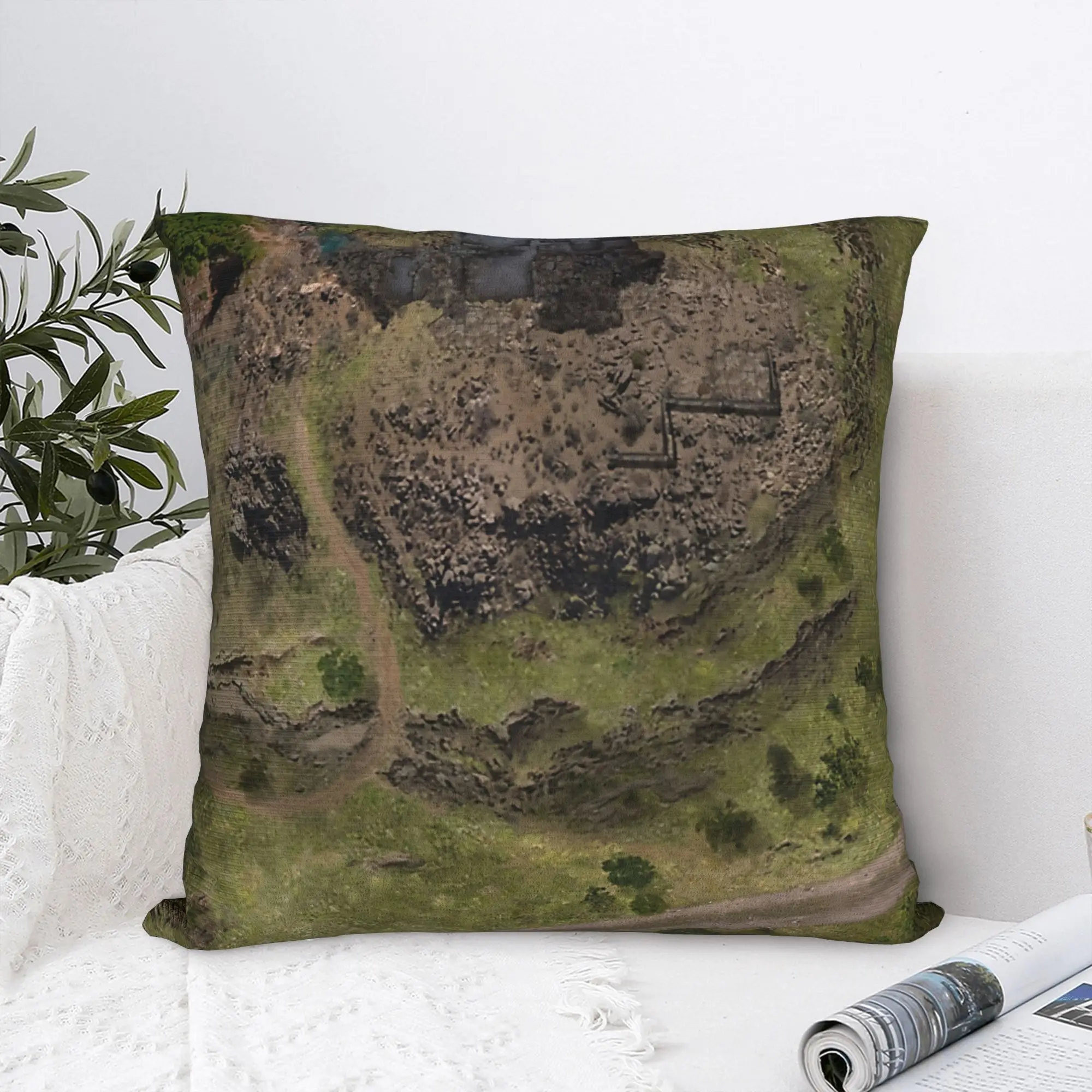 Soft Hilltop Encounter Battle Map Miniatures Pillowcase Cushion Cover Decorative Table Top Gaming Throw Pillow Case Cover Home