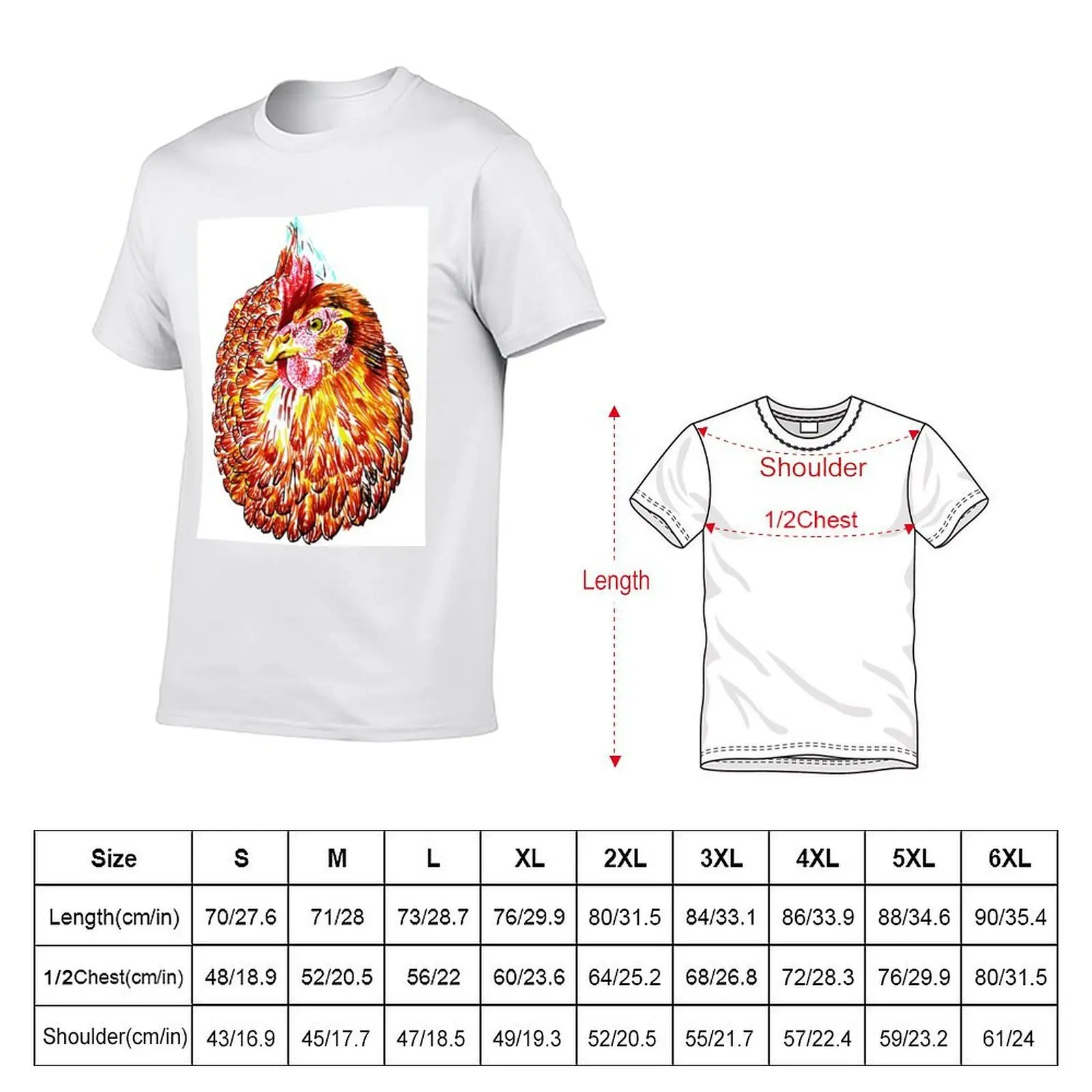 Chicken T-Shirt anime t shirts for man man t shirts cotton cotton t shirt pack T-shirt