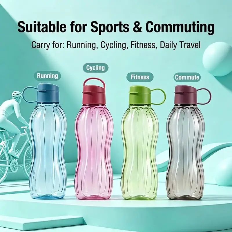 BPA Free Reusable Plastic Water Bottle Leak Proof Ergonomic Design Durable for Kids Teen School Outdoor Activities