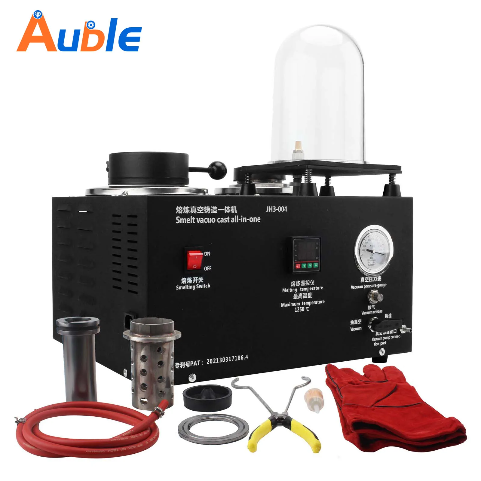 2L Lost Wax Cast Combination Gold Melting Furnace Gold Melting Machine Vacuum Casting Machine Jewelry for Aluminium Silver