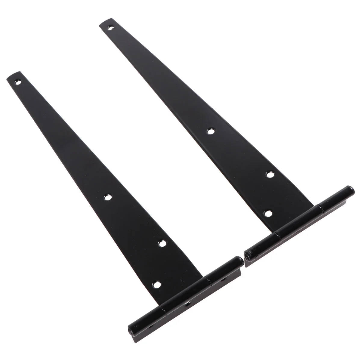 

2PCS 12 Inches T Shape Rustproof Iron Light Duty Shed Hinge Gate Strap Hinge Door Gates Hinges (Black)