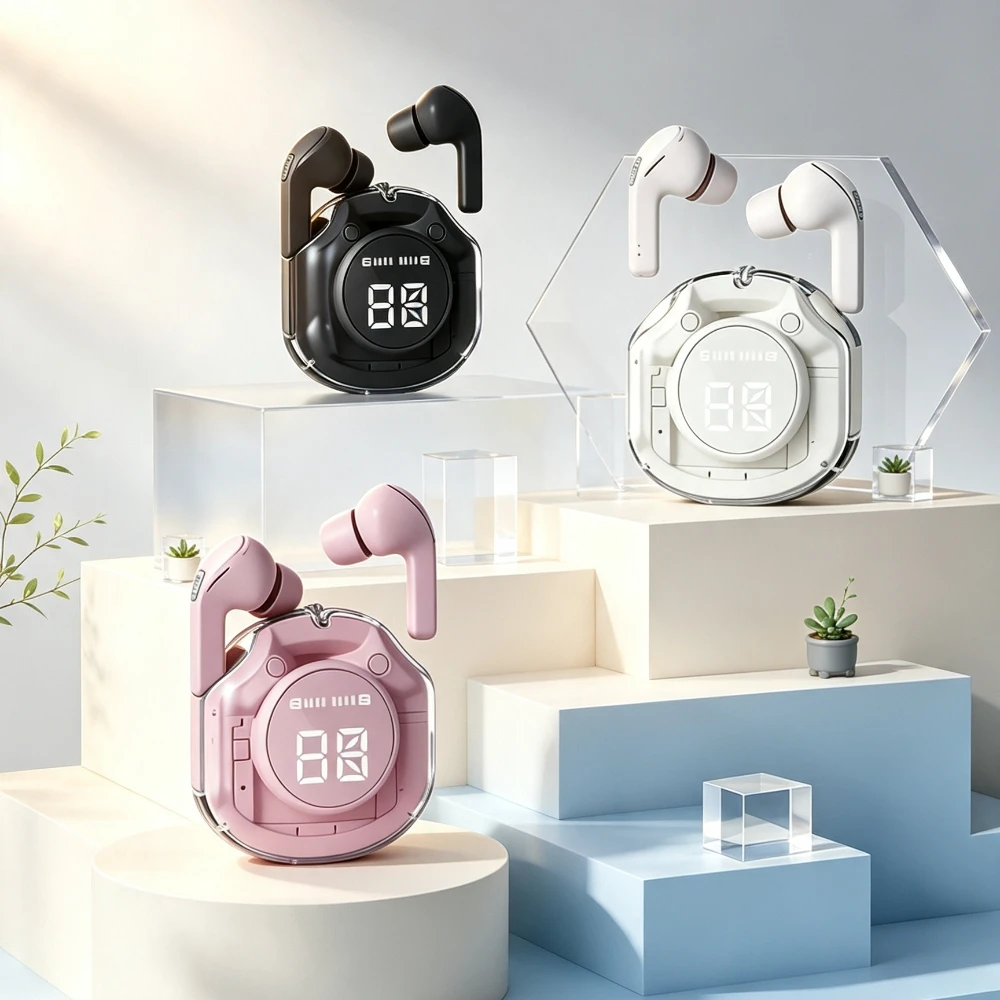 In-ear Bluetooth Headset LED Smart Digital Display Touch Sports Earphones HD Call 0 Delay TWS Wireless Earplug