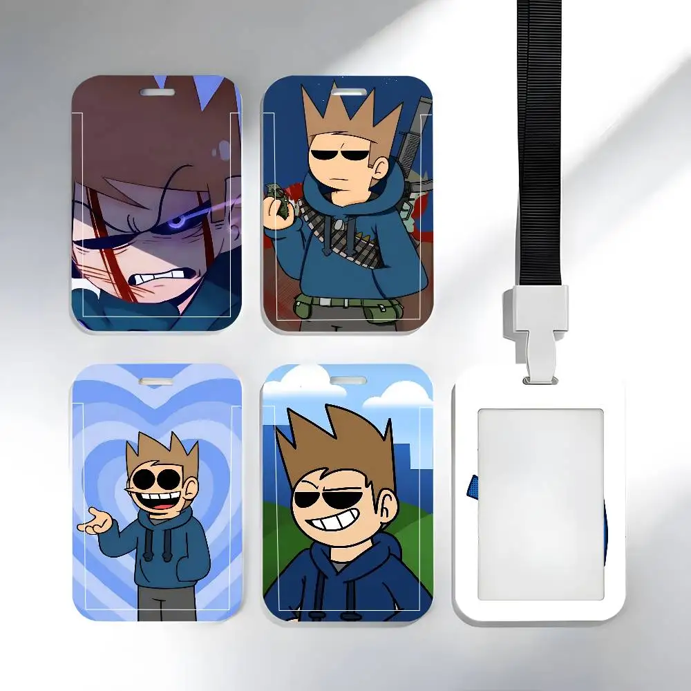 Anime Funny Eddsworld Tom Lanyard Card Holders Student ID Card Holders Neckband Card Holders Access Control Accessories Gifts