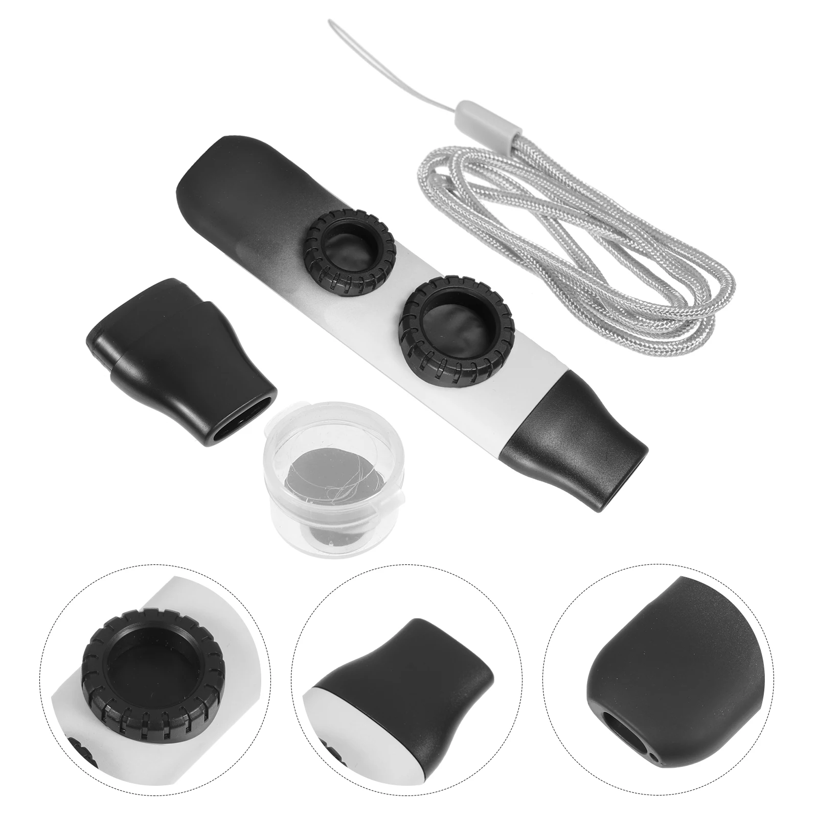 

1 set Gradient Color Double Kazoo High Quality Durable Musical Instrument For Adults Portable Lightweight With Rope Bright