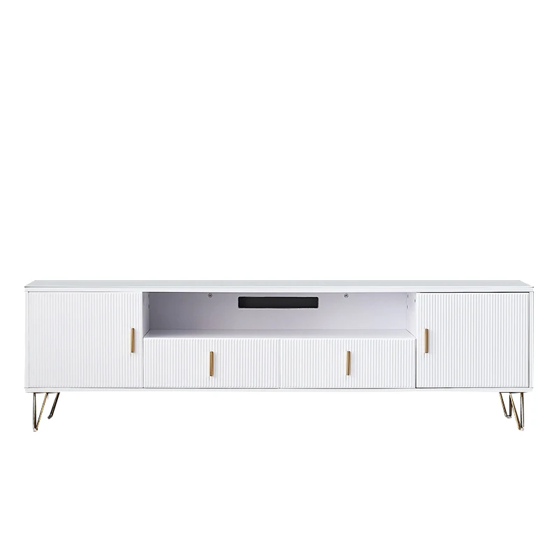 !@Luxury Home Furniture Modern OEM & ODM Available  Living Room Stainless Steel TV Cabinet TV- Stand