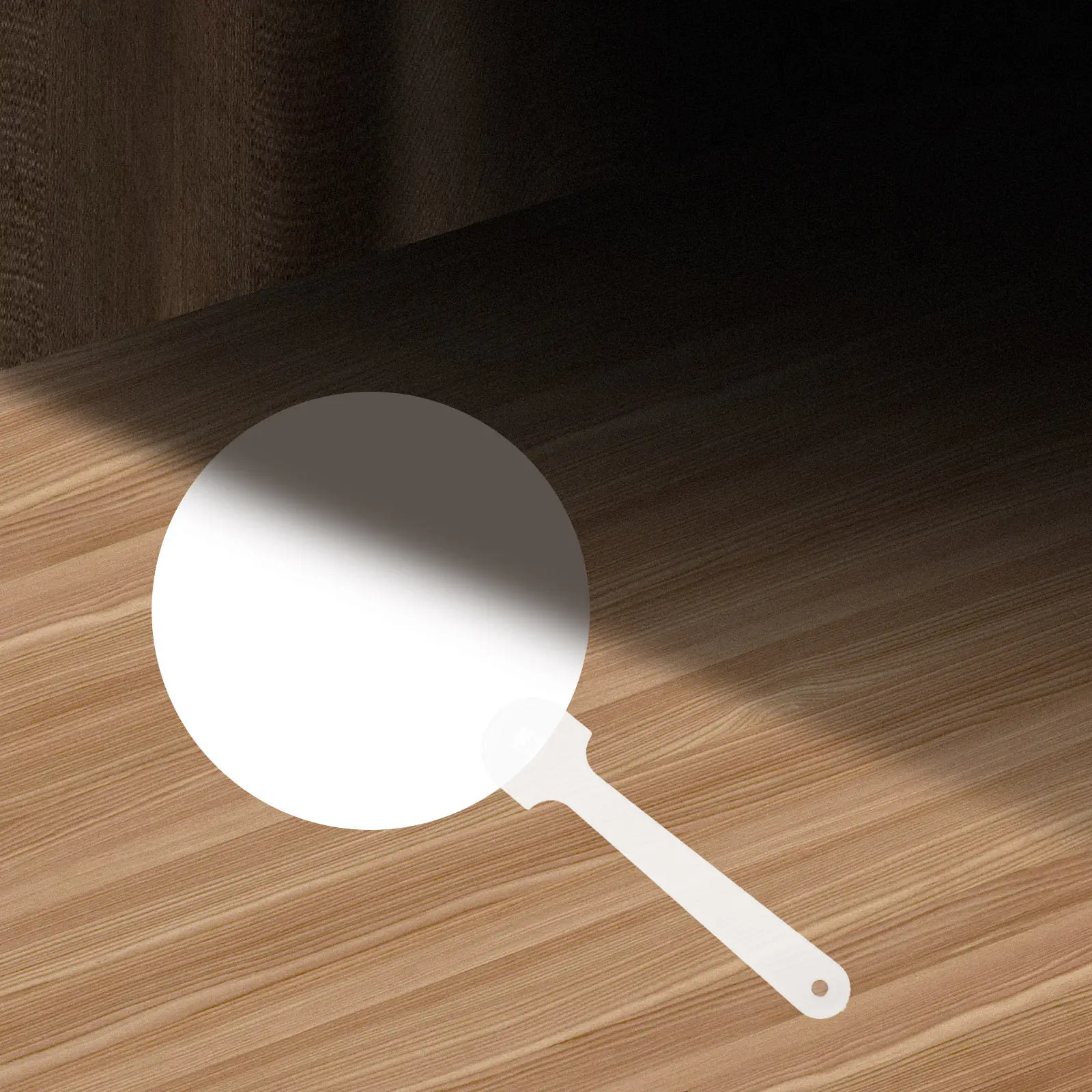 Handle Handheld Fan Circular Pole Transparent Plastic Sticks for Wedding Programs