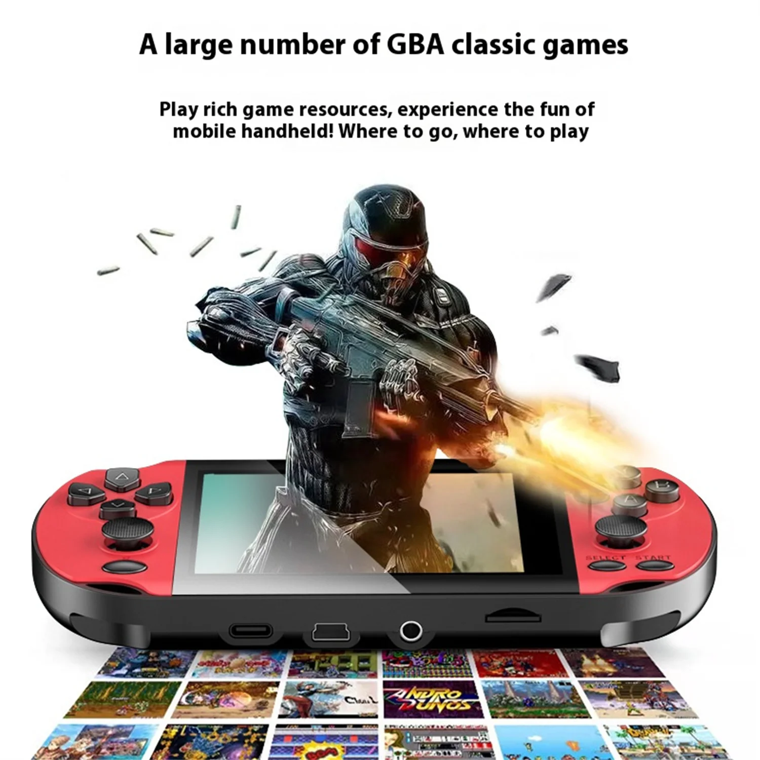 X7s joystick game console large screen PSP handheld game console retro nostalgic mini arcade handheld console