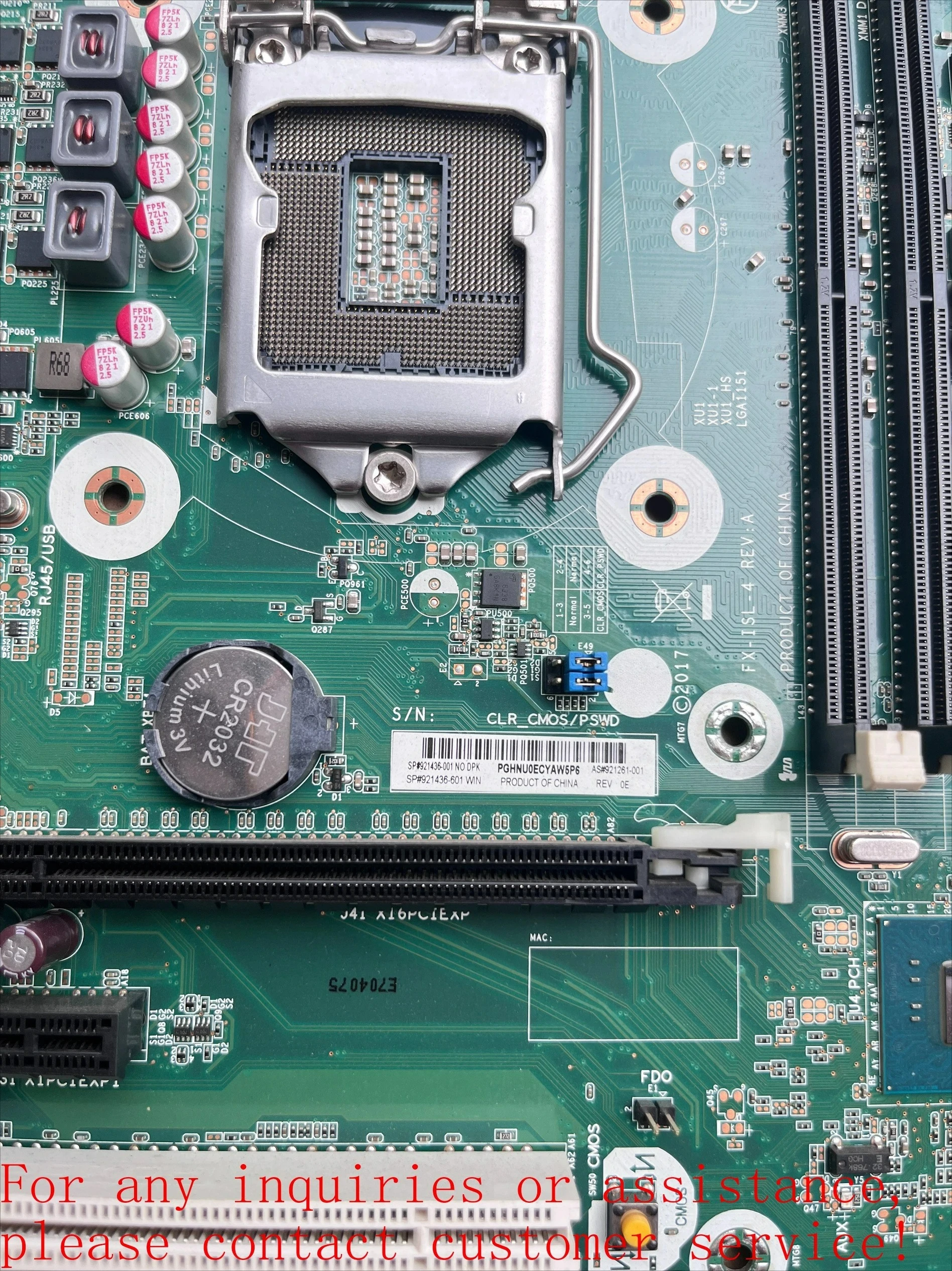 For HP 280 282 288 G3 MT main board 921261-001 921436-001 Support 6th generation   (store code: 0633)