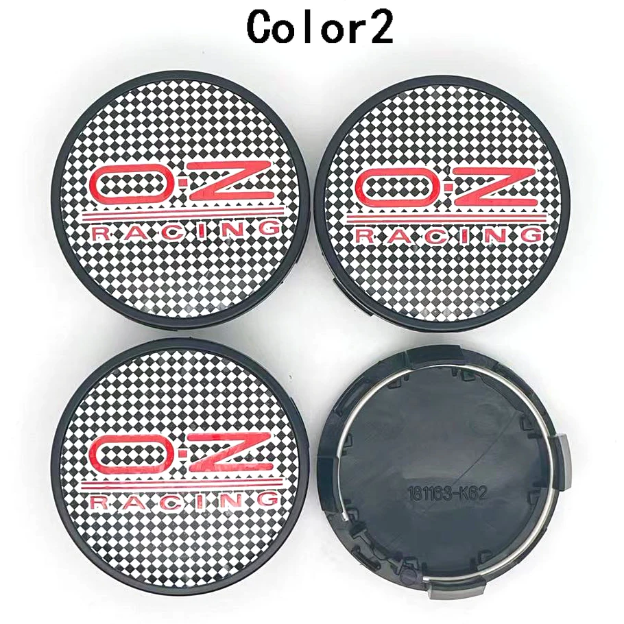 4PCS 14 COLORS 62MM OZ Racing Car Wheel Center Hub Caps Wheel Center Cap Rim Caps Emblems Hubcaps Badges Car Accessories