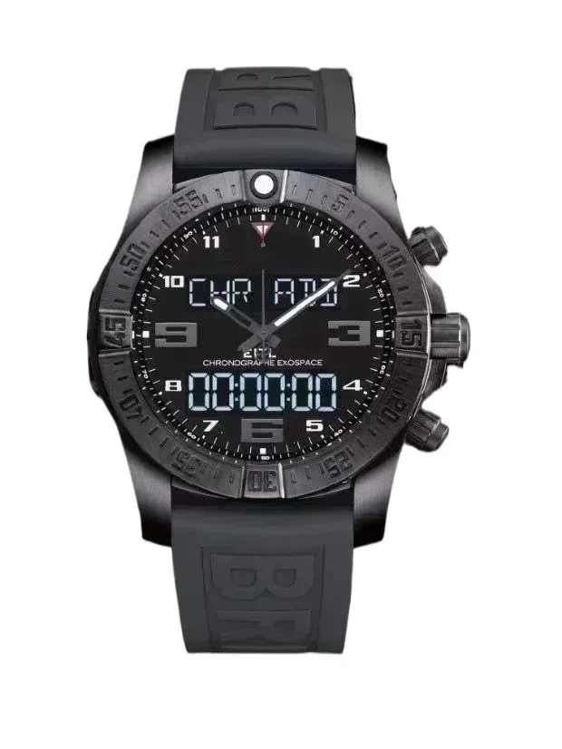 

2026High quality men's sports aviation Evo watch black blue rubber luxury digital watch fashion watch customization