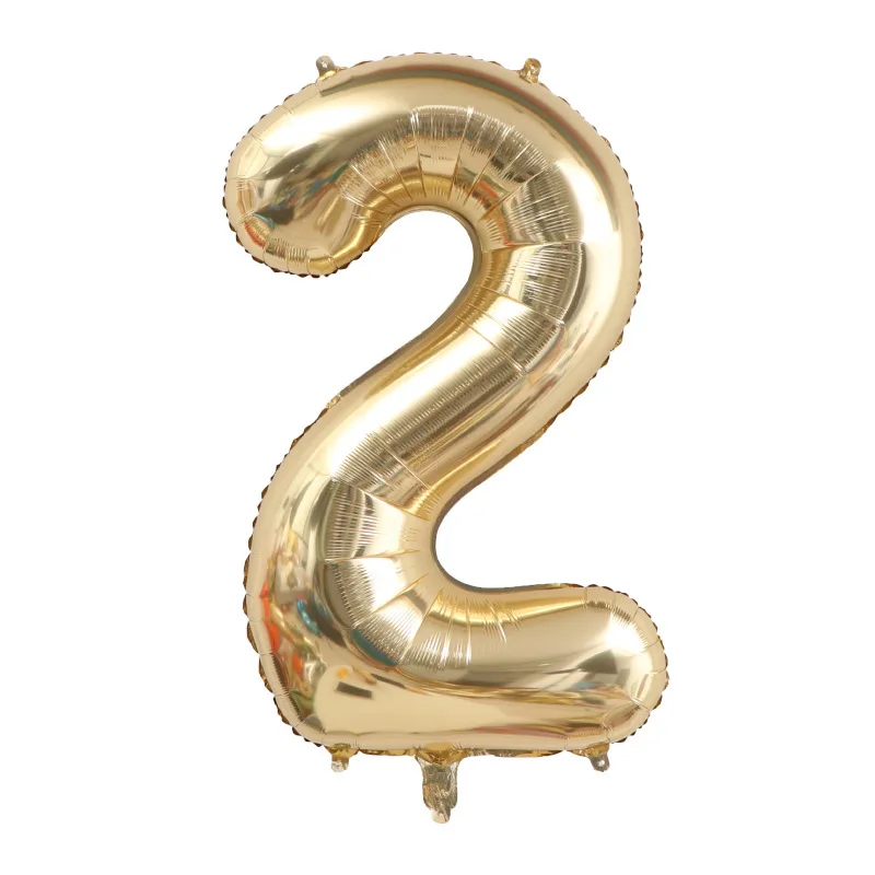 1 Stück 40 Zoll großer weißgoldener hellgoldener Folienballon mit Zahlen für Mädchengeburtstage, Helium-Ballon mit großen Zahlen 0-9 zur Dekoration
