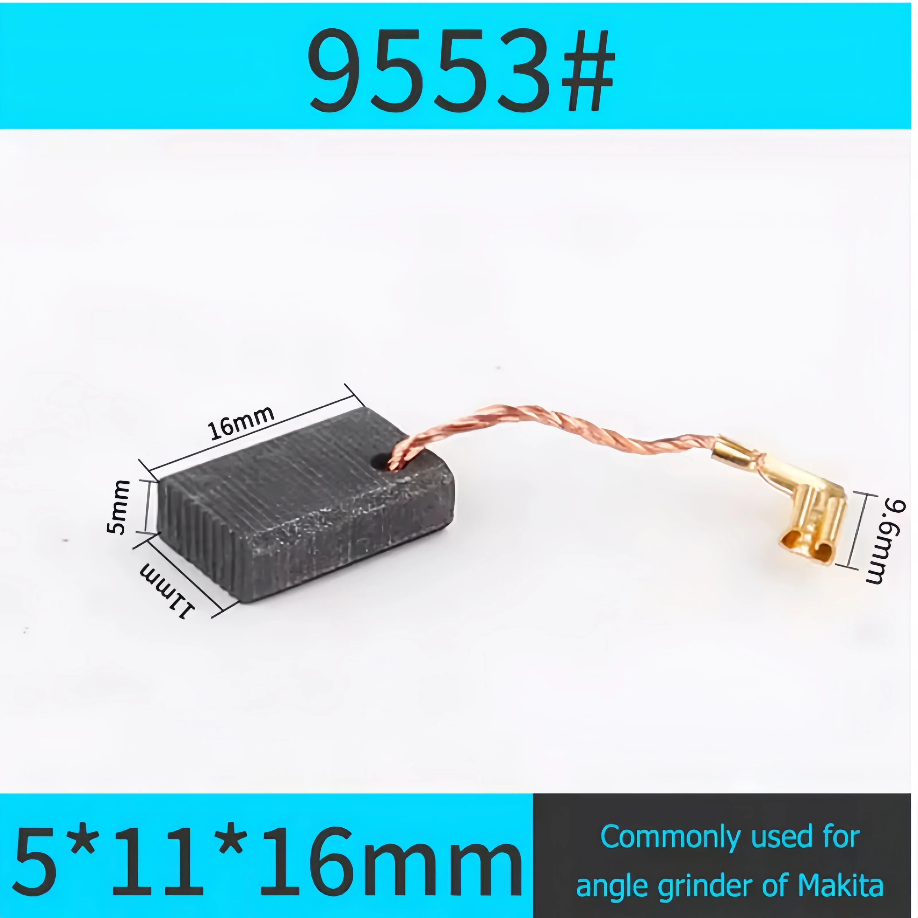 10 قطعة مجموعة فرشاة الكربون المحرك استبدال أجزاء زاوية طاحونة فرشاة الكربون قطع آلة تلميع أداة السلطة الأدوات الكهربائية #5