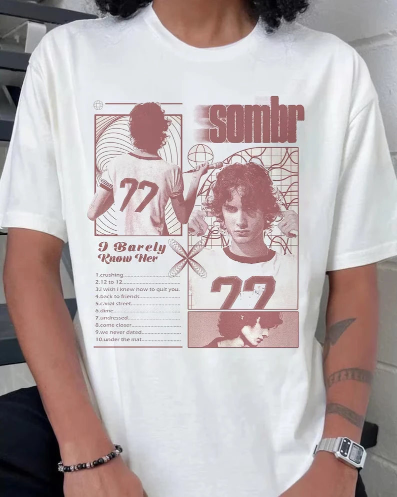 Retro Sombr Music Vintage T-Shirt Gift For Women and Men Short Sleeve T-Shirt Y2k Cotton Clothes Harajuku Casual Streetwear Tops