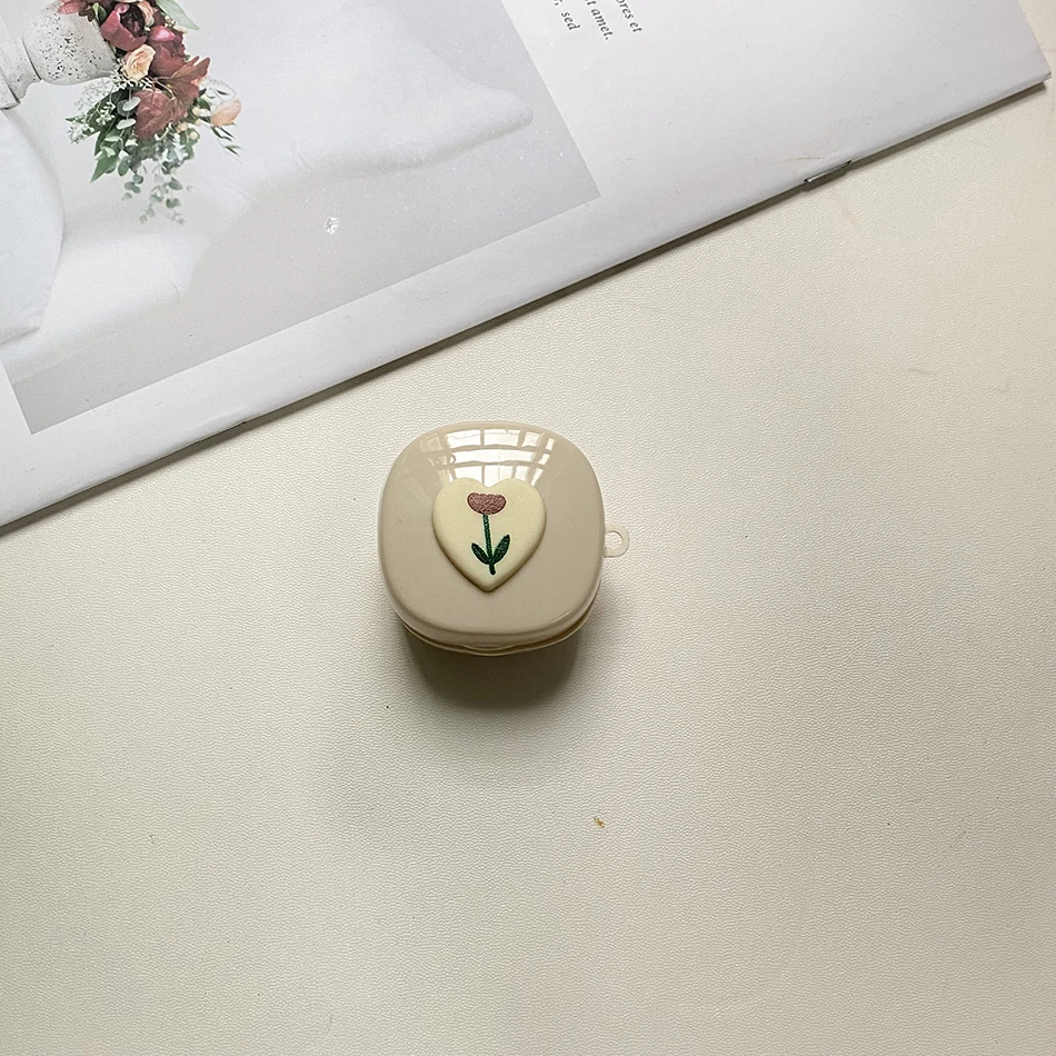 Sang Trọng Dễ Thương Tình Yêu Dành Cho Samsung Galaxy Nụ 2 Pro/Búp Sống/Búp Pro Tai Nghe Ốp Lưng Silicon TPU với Mặt Dây Chuyền Móc Khóa