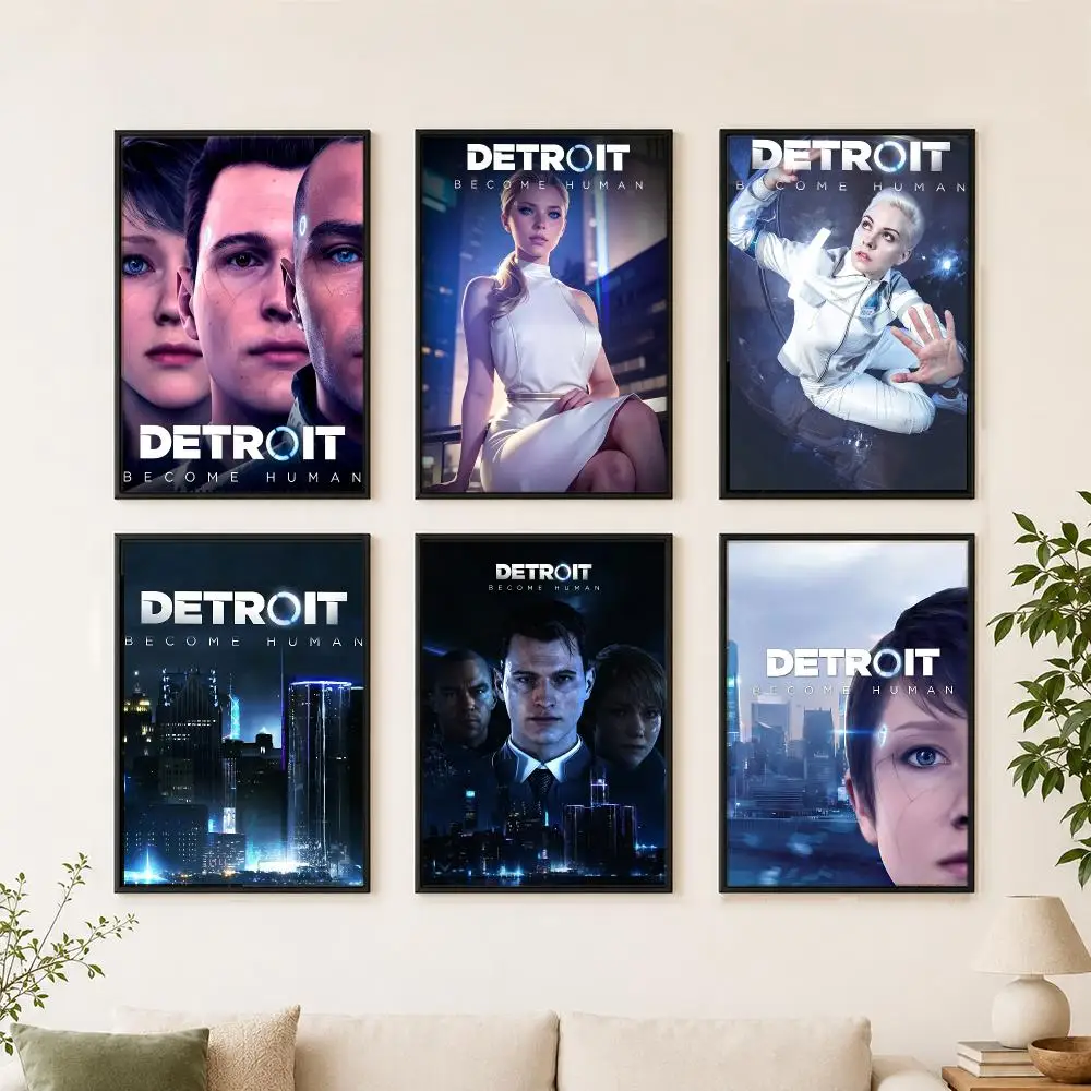 game Detroit Become Human Poster Poster Large Unframed Wall Art Modern Minimalist Decor Print for Living Room Home