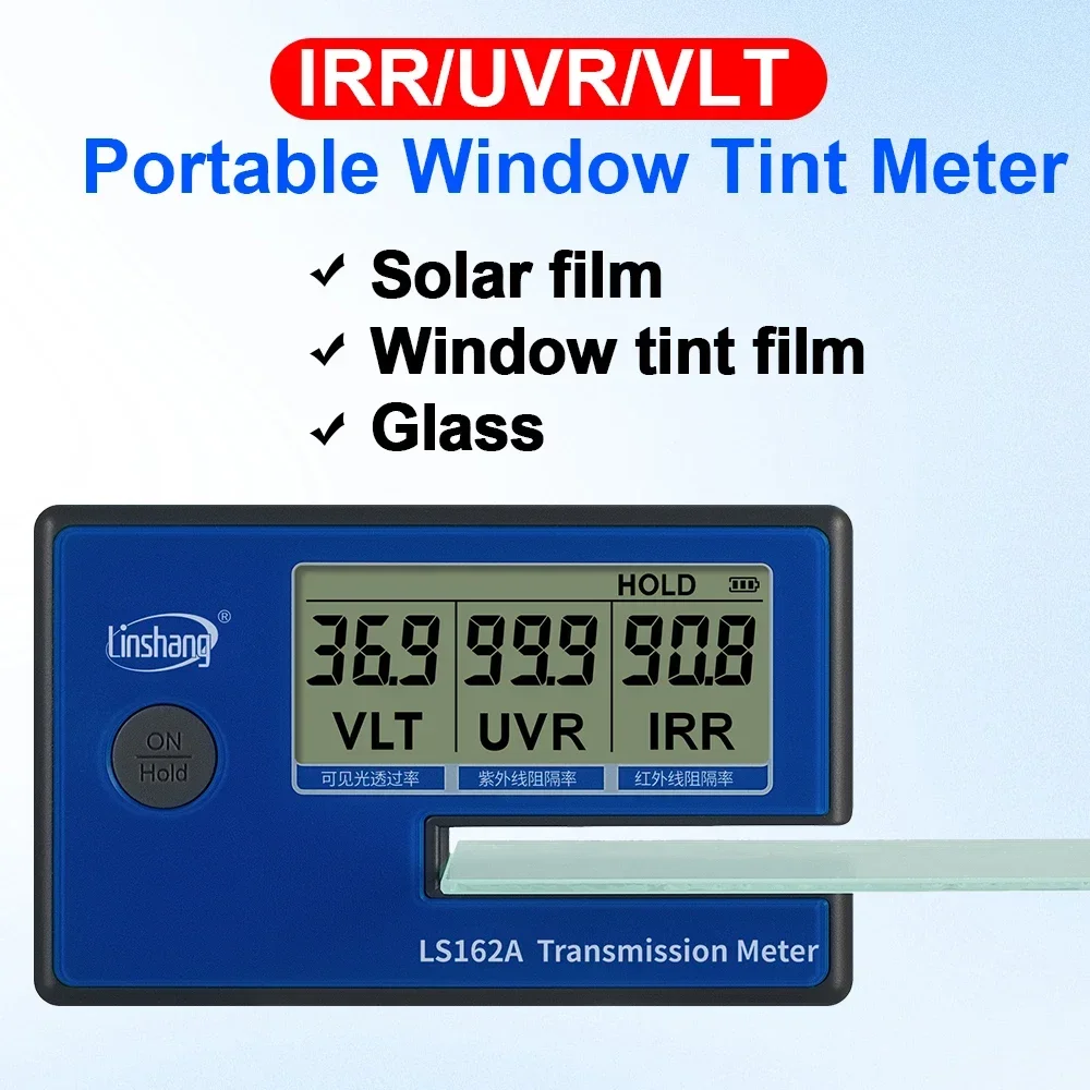 RTS LS162 LS162A Window Tint Meter Film UV Blokkerende IR Rejection Transmission Meter