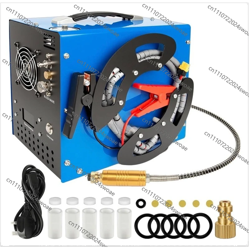 12V 110V 220V Automatic Stop 4500psi 30Mpa 300bar Pump Built-in Power Adapter Paintball Gun, Air Compressor
