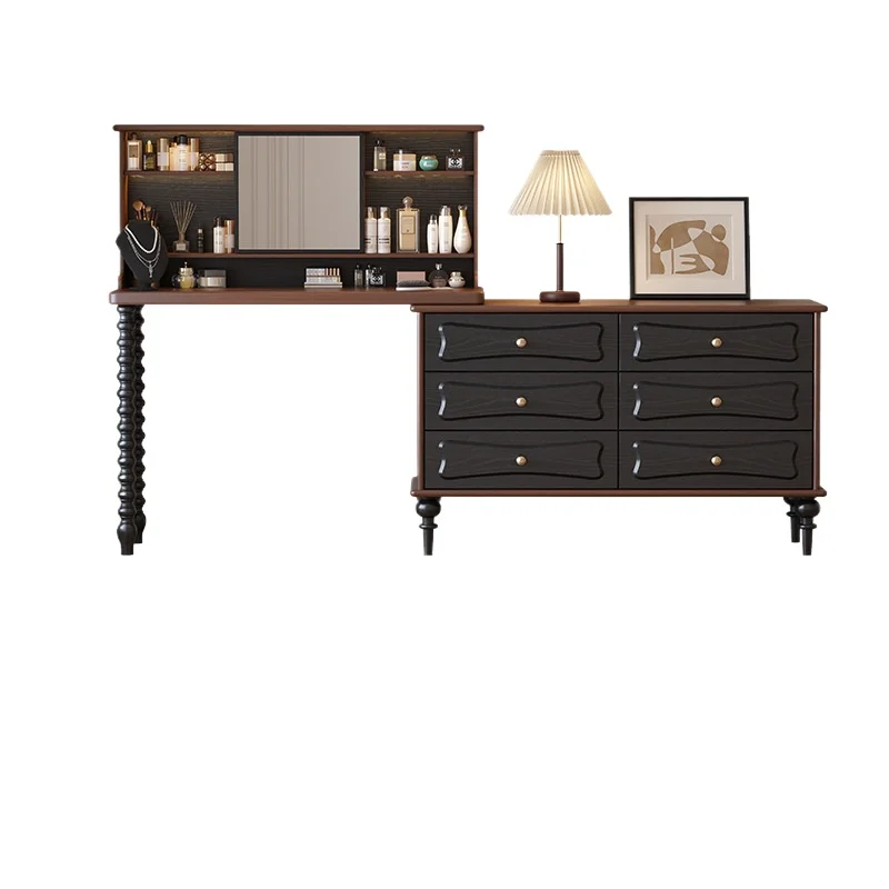

Storage cabinet integrated bedroom household makeup table Internet celebrity designer American makeup cabinet