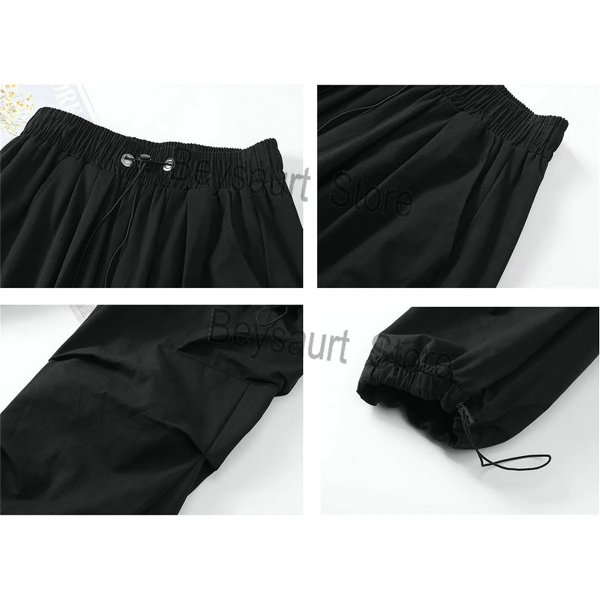 Cool Cargo Pants Women Casual Joggers Boyfriends Loose Female Hip Hop Trousers Korean Punk Pants Funny Capri Streetwear Femme