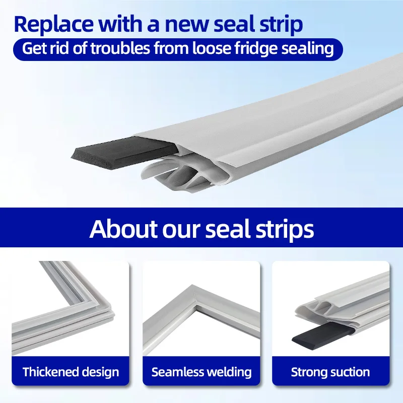 9m Custom Restaurant Kitchen Refrigerator Door Replacement Seal Strip Pressure-Proof Leak-Proof Rubber Ring