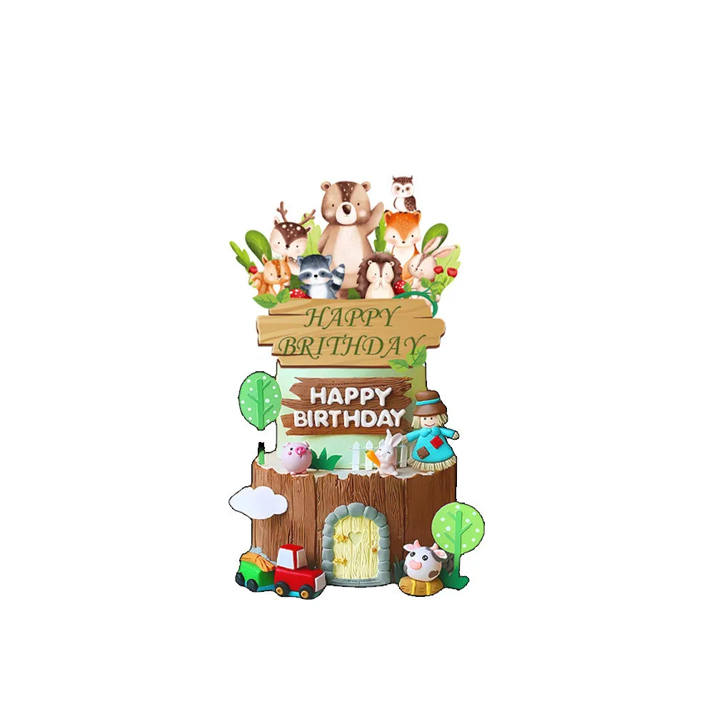 Woodland Animal Jungle Forest DIY Party Decoration Plate Cup Tablecloth Birthday Party Baby Shower Kids Birthday Party Supplies view 6