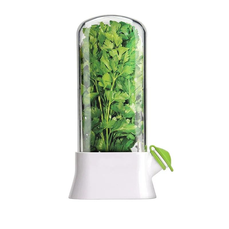 Herb Saver Storage Container Fresh Herb Keeper Vanilla Vegetables Fresh Preservation Bottle for Refrigerator Kitchen Gadgets