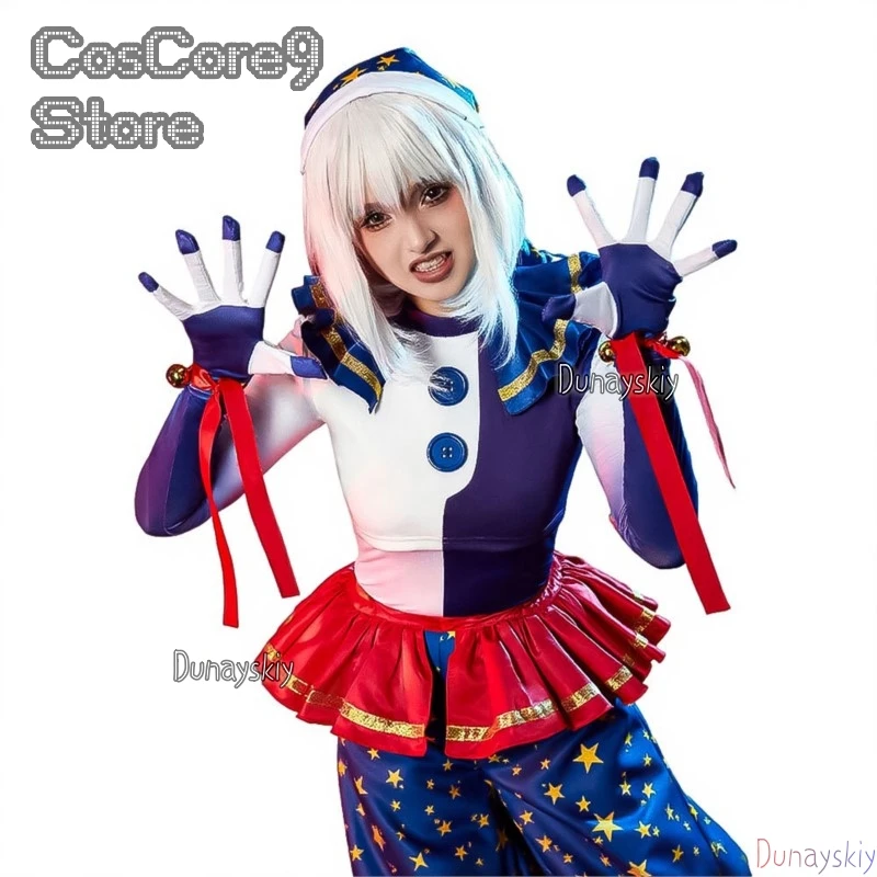 

MoonDro Joker Halloween Cosplay 코스프레 Full Set With Makeup Wig Accessories For Men Women - Official Outfit From Arkham Asylum