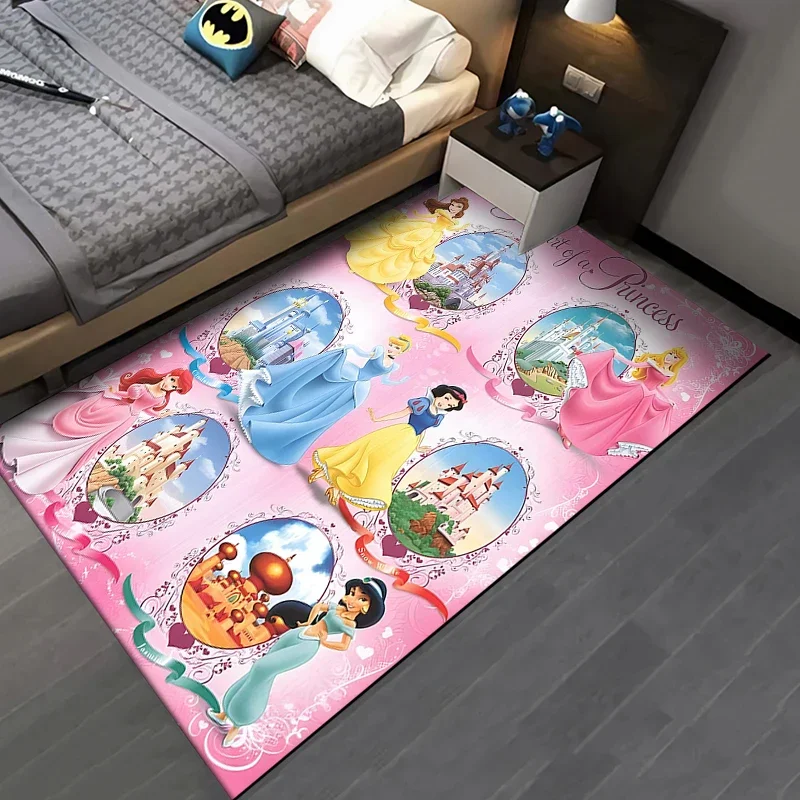 17 Styles Disney Princess Area Rug Large, Carpet Rugs for Living Room Kids Bedroom Sofa Doormat Decor,Child Non-slip Floor Mats