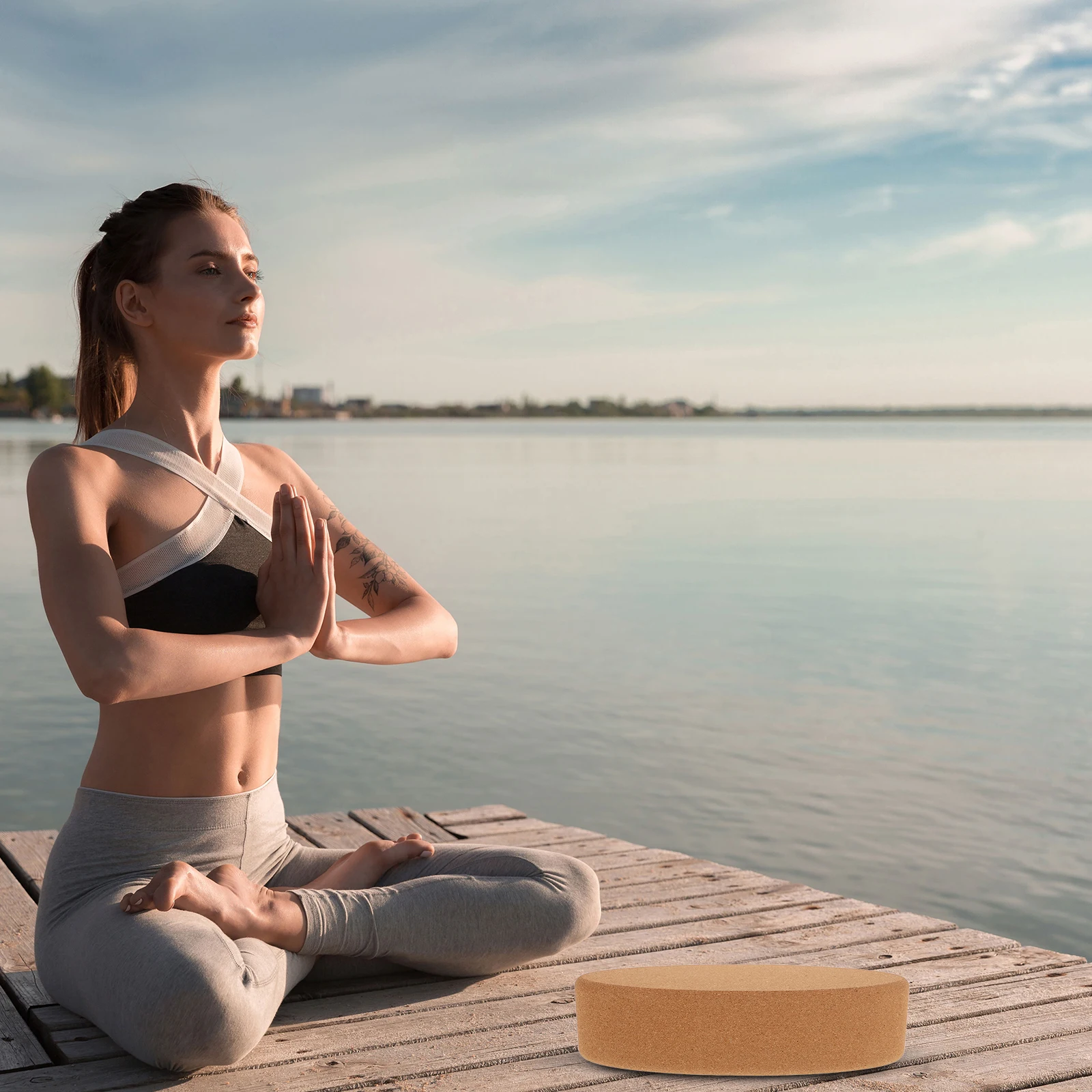 

Yoga Blocks High Density Cork Wrist Calf Raise Stretching Exercise Dance Support Fitness Aid Tool Yoga Bolsters