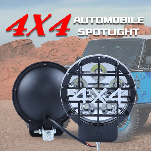 Imagen 2 del producto Focos de techo para vehículos todoterreno 4 × 4LED, focos redondos, reflectores, luces de parachoques delantero de pastor, modificación auxiliar